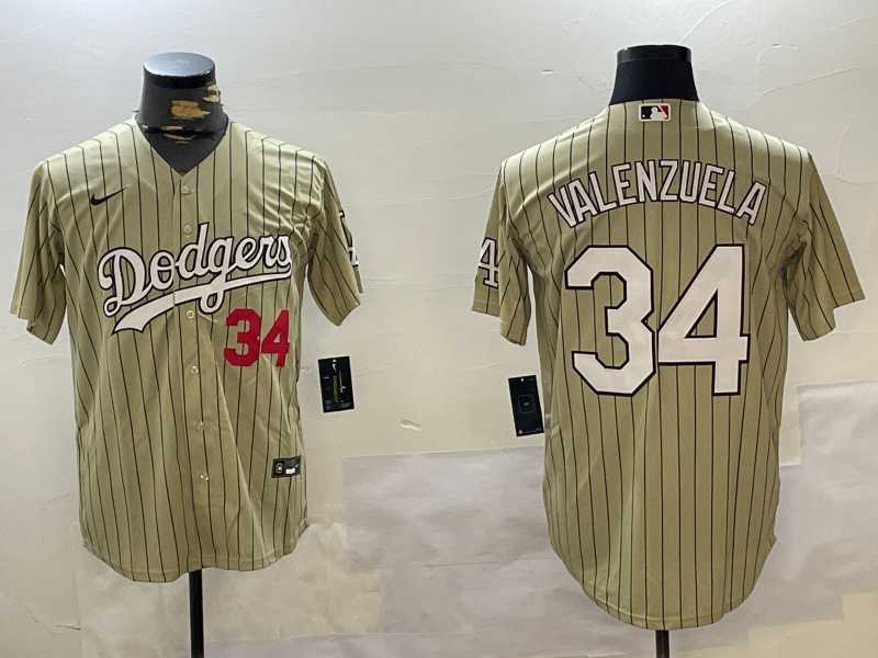 Men%27s Los Angeles Dodgers #34 Fernando Valenzuela Authentic Collection Stitched MLB Jerseys->los angeles dodgers->MLB Jersey